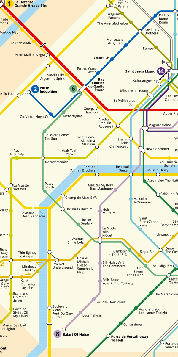 OUI FM : le plan de metro parisien façon rockstar OUI FM : le plan de metro parisien façon rockstar